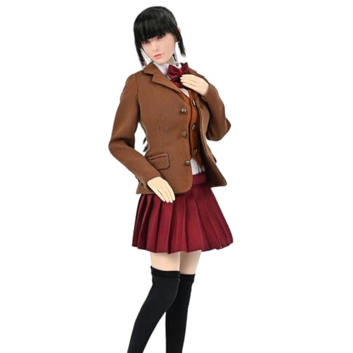 HiPlay 1/6 Damenanzug Rock-Set Weinrot Puppenkleidung Zubehör für 12-Zoll-Actionfigur von HiPlay