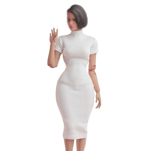 HiPlay 1/6 Echtes Leder Enges Kleid-Set CA016W (Weiß) für Actionfiguren ab 15 Jahren. von HiPlay
