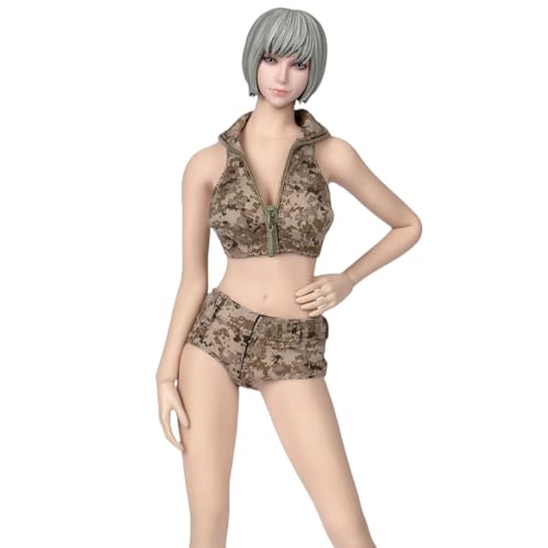 HiPlay 1/6 Female Camo Shorts AOR1 Tarnung Puppenkleidung Zubehör für 12-Zoll Actionfigur von HiPlay