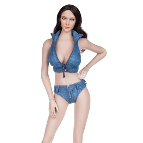 HiPlay 1/6 Female Denim Outfit Dunkelblaue Puppenkleidung Zubehör für 12-Zoll-Actionfigur von HiPlay