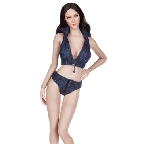 HiPlay 1/6 Female Denim Outfit Hellblaue Puppenkleidung Accessoire für 12-Zoll-Actionfigur von HiPlay