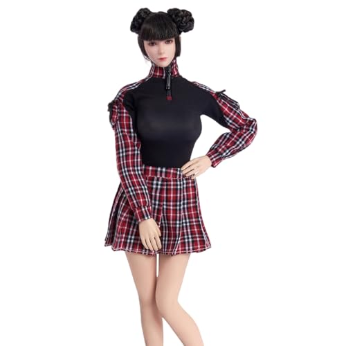 HiPlay 1/6 Female Karo Oberteil JK Rock Puppenkleidung Zubehör für 12-Zoll Actionfigur von HiPlay