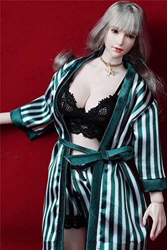HiPlay 1/6 Scale 12 Inches Female Figure Doll, Handmade Night Robe Costume, Outfit Set for Phicen,TBLeague JIAOU Action Figure CM120(Green) von HiPlay