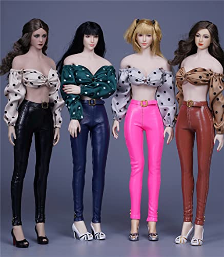 HiPlay 1/6 Scale 12 Inches Female Figure Doll, Handmade Top+Pants Costume, Outfit Set for Phicen,TBLeague JIAOU Action Figure CM185(Black) von HiPlay