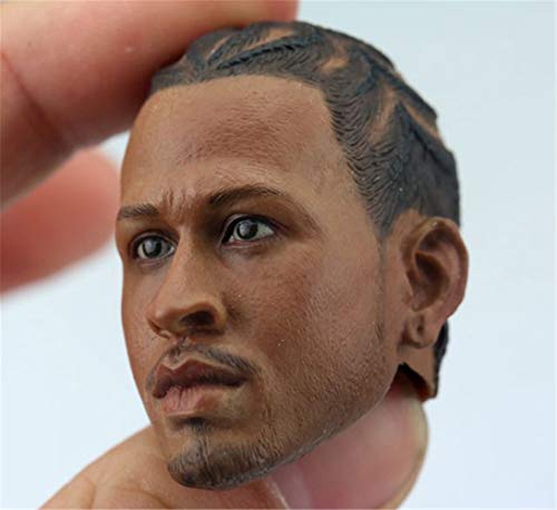 HiPlay 1/6 Scale African American Male Figure Head Sculpt Series, Handsome Men Tough Guy, Doll Head for 12" Action Figure Phicen, TBLeague, HT HS003(F) von HiPlay