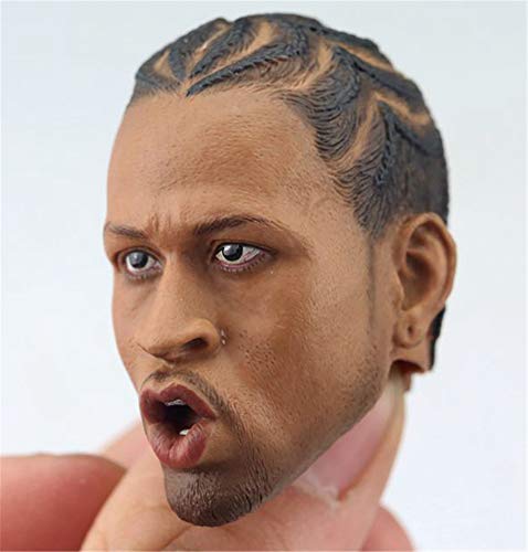HiPlay 1/6 Scale African American Male Figure Head Sculpt Series, Handsome Men Tough Guy, Doll Head for 12" Action Figure Phicen, TBLeague, HT HS004(A) von HiPlay