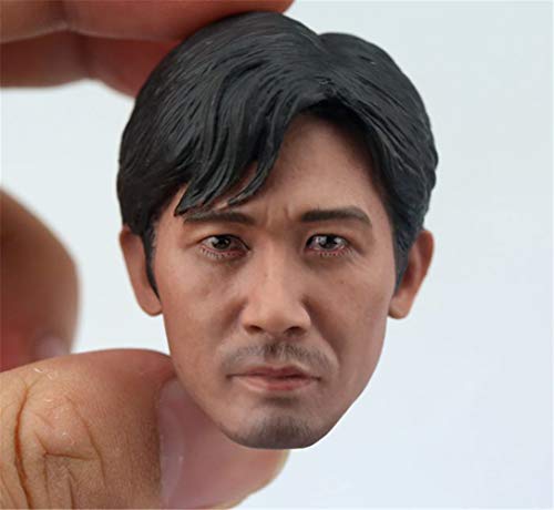 HiPlay 1/6 Scale Asian Male Figure Head Sculpt, Asian Handsome Men Tough Guy, Doll Head for 12 inch Action Figure HS012(C) von HiPlay