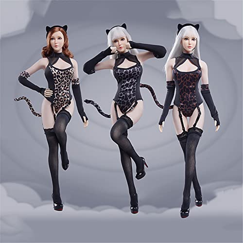 HiPlay 1/6 Scale Female Figure Doll Clothes, Bodysuit+Ear+Stockings+Sleeves Uniform Costume for 12 inch Female Action Figure Phicen/TBLeague CM176(A) von HiPlay