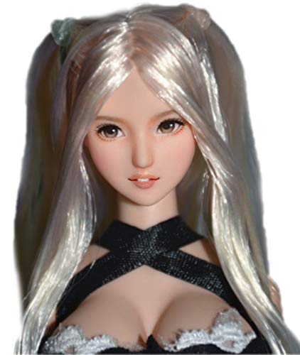 HiPlay 1/6 Scale Female Figure Head Sculpt, 100% Handmade & Customized Makeup, Anime Style, Beauty Charming Girl Doll Head for 12" Action Figure TBLeague/Obitsu/JIAOU CDH52 (White Skin) von HiPlay