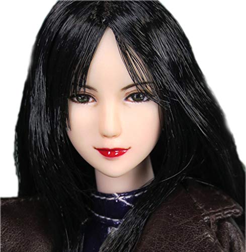 HiPlay 1/6 Scale Female Figure Head Sculpt, 100% Handmade & Customized Makeup, Anime Style, Beauty Charming Girl Doll Head for 12" Action Figure TBLeague/Obitsu/JIAOU CDH58 (Natural Skin) von HiPlay