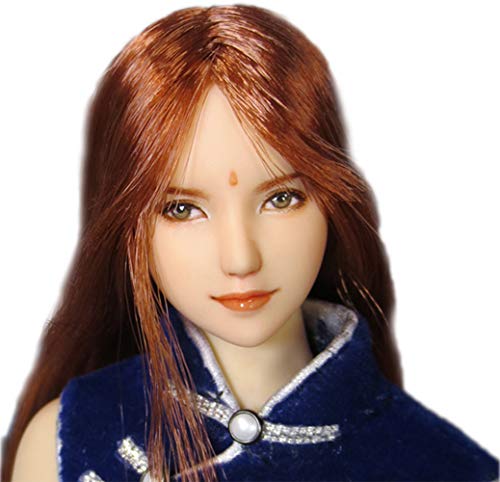 HiPlay 1/6 Scale Female Figure Head Sculpt, 100% Handmade & Customized Makeup, Anime Style, Beauty Charming Girl Doll Head for 12" Action Figure TBLeague/Obitsu/JIAOU CDH60 (White Skin) von HiPlay