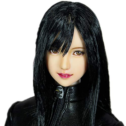 HiPlay 1/6 Scale Female Figure Head Sculpt, 100% Handmade & Customized Makeup, Anime Style, Beauty Charming Girl Doll Head for 12" Action Figure TBLeague/Obitsu/JIAOU CDH66 (Natural Skin) von HiPlay