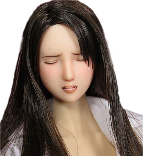 HiPlay 1/6 Scale Female Figure Head Sculpt, 100% Handmade & Customized Makeup, Anime Style, Beauty Charming Girl Doll Head for 12" Action Figure TBLeague/Obitsu/JIAOU CDH72 (White Skin) von HiPlay