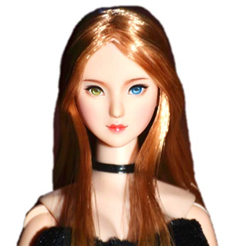 HiPlay 1/6 Scale Female Figure Head Sculpt, 100% Handmade & Customized Makeup, Beauty Charming Girl Doll Head for 12" Action Figure TBLeague/Obitsu/JIAOU CDH26 (Natural Skin) von HiPlay