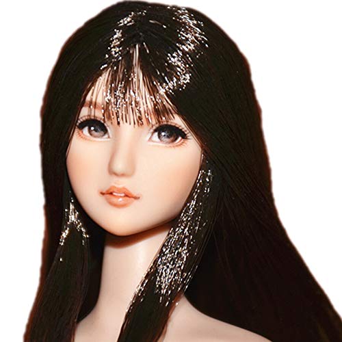 HiPlay 1/6 Scale Female Figure Head Sculpt, 100% Handmade & Customized Makeup, Beauty Charming Girl Doll Head for 12" Action Figure TBLeague/Obitsu/JIAOU CDH28 (White Skin) von HiPlay