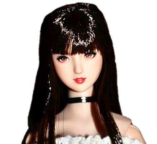 HiPlay 1/6 Scale Female Figure Head Sculpt, 100% Handmade & Customized Makeup, Beauty Charming Girl Doll Head for 12" Action Figure TBLeague/Obitsu/JIAOU CDH30 (Natural Skin) von HiPlay