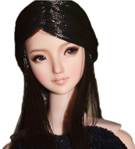 HiPlay 1/6 Scale Female Figure Head Sculpt, 100% Handmade & Customized Makeup, Beauty Charming Girl Doll Head for 12" Action Figure TBLeague/Obitsu/JIAOU CDH38 (White Skin) von HiPlay
