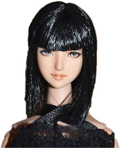 HiPlay 1/6 Scale Female Figure Head Sculpt, 100% Handmade & Customized Makeup, Beauty Charming Girl Doll Head for 12" Action Figure TBLeague/Obitsu/JIAOU CDH41 (White Skin) von HiPlay