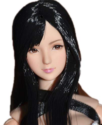 HiPlay 1/6 Scale Female Figure Head Sculpt, 100% Handmade & Customized Makeup, Beauty Charming Girl Doll Head for 12" Action Figure TBLeague/Obitsu/JIAOU CDH43 (White Skin) von HiPlay