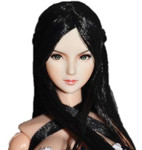 HiPlay 1/6 Scale Female Figure Head Sculpt, 100% Handmade & Customized Makeup, Beauty Charming Girl Doll Head for 12" Action Figure TBLeague/Obitsu/JIAOU CDH45 (White Skin) von HiPlay