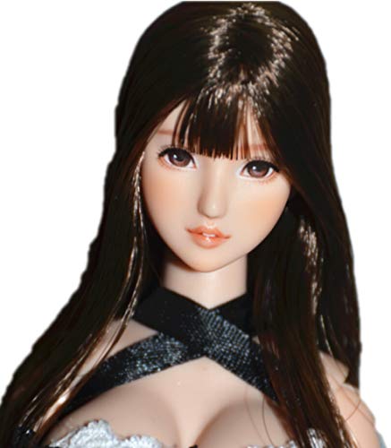 HiPlay 1/6 Scale Female Figure Head Sculpt, 100% Handmade & Customized Makeup, Beauty Charming Girl Doll Head for 12" Action Figure TBLeague/Obitsu/JIAOU CDH48 (Natural Skin) von HiPlay