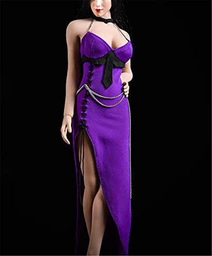 HiPlay 1/6 Scale Figure Doll Clothes, Evening Dress Full Set, Outfit Costume for 12 inch Female Action Figure Phicen/TBLeague CM141(Purple) von HiPlay