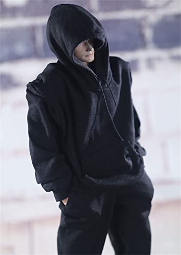 HiPlay 1/6 Scale Figure Doll Clothes, Hoodie+Pants Costume for 12 inch Male Action Figure Phicen/TBLeague MYF13-Black von HiPlay