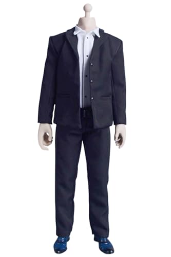 HiPlay 1/6 Scale Figure Doll Clothes: Black Long Leisure Suit for 12-inch Collectible Action Figure Short 12FS014DK von HiPlay