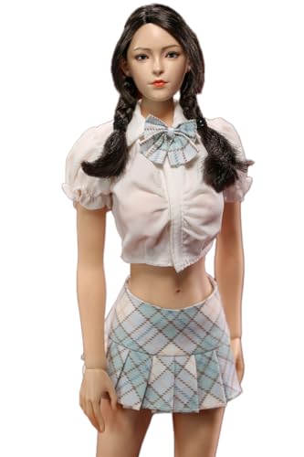 HiPlay 1/6 Scale Figure Doll Clothes: Blue Bubble Sleeve Short Blouse Halter for 12-inch Collectible Action Figure JO23X-12B von HiPlay