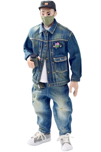 HiPlay 1/6 Scale Figure Doll Clothes: Denim Clothing Set for 12-inch Collectible Action Figure 202204b von HiPlay