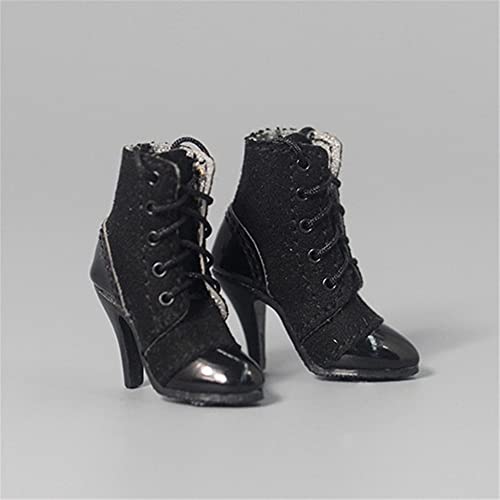 HiPlay 1/6 Scale Figure Shoes, Sneakers, Boots, High-Heeled Shoes for 12 inch Female Action Figure Phicen/TBLeague ACC020(Black) von HiPlay