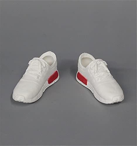 HiPlay 1/6 Scale Figure Shoes, Sneakers, Boots, Leather Shoes for 12 inch Male Action Figure Phicen/TBLeague ACC004(White) von HiPlay