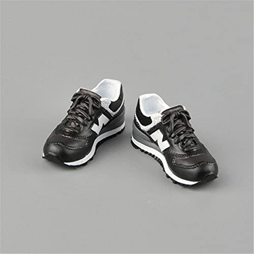 HiPlay 1/6 Scale Figure Shoes, Sneakers, Boots, Leather Shoes for 12 inch Male Action Figure Phicen/TBLeague ACC012(Black) von HiPlay