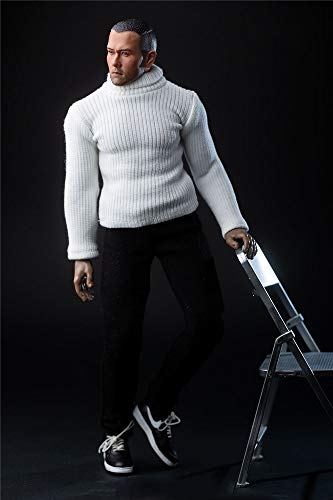 HiPlay 1/6 Scale Male Figure Doll Clothes, Sweater, Costume for 12 inch Male Action Figure Phicen/TBLeague CM057 (White) von HiPlay