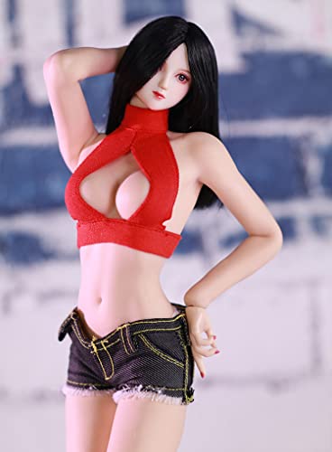 HiPlay 1/6 Scale Vest Outfit Costume for 12 inch Female Seamless Action Figure Phicen/TBLeague DY09 Red von HiPlay