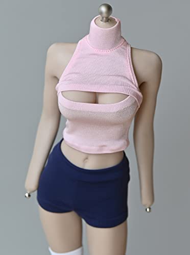 HiPlay 1/6 Scale Vest Outfit Costume for 12 inch Female Seamless Action Figure Phicen/TBLeague JODY14 Pink von HiPlay