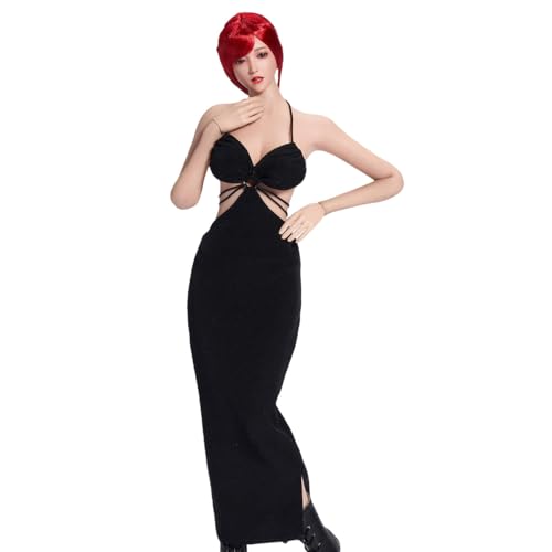 HiPlay 1/6 Weibliches Schwarzes Abendkleid Rock Puppenkleid Zubehör für 12-Zoll Actionfigur von HiPlay