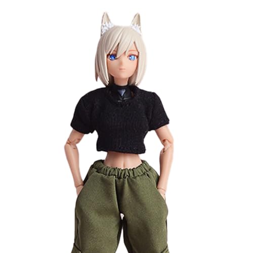 HiPlay ATStory 1/12 Scale Figure Doll Clothes: Mecha Girl Short-Sleeve Crop Top - Black for 6-inch Collectible Action Figure DKTXHS HiPlay ATStory 1/12 Scale Figure Doll Clothes: Mecha Girl Short-Sleeve Crop Top - Black for 6-inch Collectible Action Figure DKTXHS von HiPlay