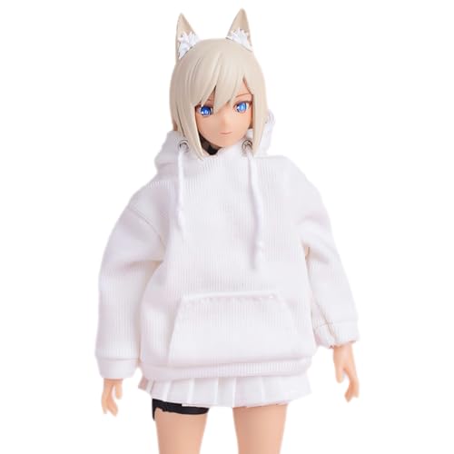 HiPlay ATStory 1/12 Scale Figure Doll Clothes: White Hooded Sweatshirt for 6-inch Collectible Action Figure LMWYBS HiPlay ATStory 1/12 Scale Figure Doll Clothes: White Hooded Sweatshirt for 6-inch Collectible Action Figure LMWYBS von HiPlay