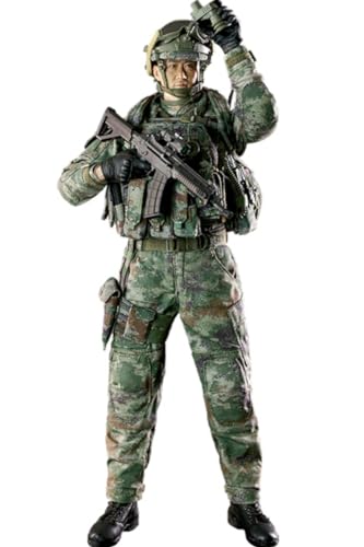 HiPlay FLAGSET Collectible Figure Full Set: Military Soul 2019 Jungle Camo Set, Militarily Style, 1:6 Scale Male Miniature Action Figurine KT-8007 von HiPlay