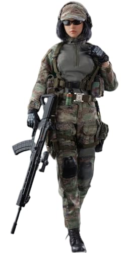 HiPlay FLAGSET Female Collectible Figure: Precision Shooter, Niya, Military Style and Moveable Eye Ball Design, 1:6 Scale Miniature Figurine von HiPlay