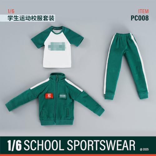 HiPlay Herren-Sportbekleidung Schuluniform Puppenkleidung Zubehör Passend für 1/6 Maßstab 12-Zoll Figur von HiPlay