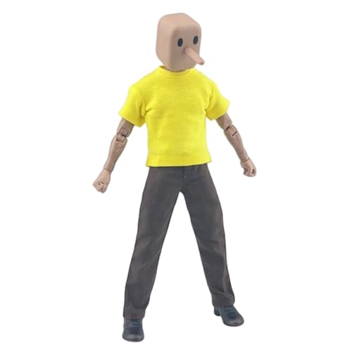 HiPlay Herren-T-Shirt CCN1207 Gelb Puppenkleidung Zubehör Passend für 1/12 Maßstab 6-Zoll NW SHF 3A Dam Figur von HiPlay