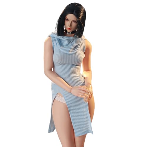 HiPlay JIAOOUDOLL Gerüschtes Post-Apokalyptisches Langkleid Standardversion - Blaue Puppenkleidung Zubehör Passend für 1/6 Skala 12-Zoll Figur von HiPlay