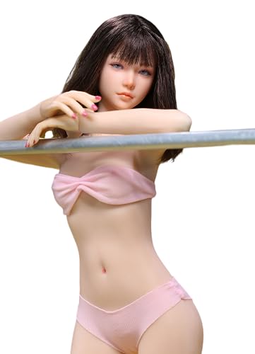 HiPlay JIAOU Doll 1:6 Scale Female Seamless Action Figure Body - Small Bust & Young Girl Shape (Pink) von HiPlay