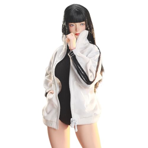 HiPlay JIAOUDOLL 1/6 Female Sportswear Single Jacket Weiß Puppenkleidung Zubehör für 12-Zoll-Figuren von HiPlay