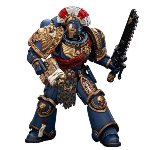 HiPlay JOYTOY Warhammer 40.000 1/18 Ultramarines Relic Secundus Rüstung mit Artificer Bolter, Kettenschwert und Boltpistole JT01536 Actionfigur von HiPlay