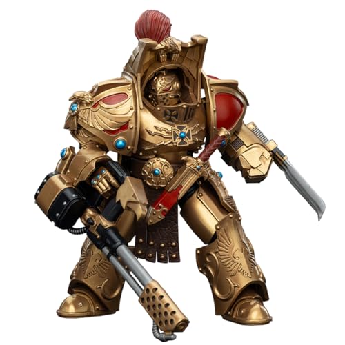 HiPlay JOYTOY Warhammer The Horus Heresy 1/18 Legio Custodes Aquilon Terminator Squad Aquilon mit Infernus Firepike JT00768 Actionfiguren von HiPlay