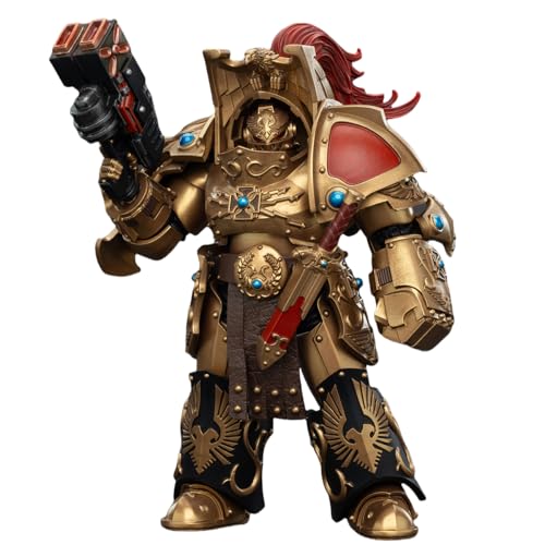 HiPlay JOYTOY Warhammer The Horus Heresy 1/18 Legio Custodes Aquilon Terminator Squad Aquilon mit Twin-Linked Adrathic Destructor JT00751 Actionfiguren von HiPlay