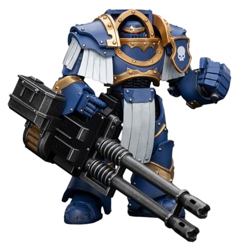 HiPlay JOYTOY Warhammer The Horus Heresy Series, Ultramarines Cataphractii Terminator Squad: Terminator with Reaper Autocannon, 1/18 Scale Collectible Action Figure JT7486 von HiPlay